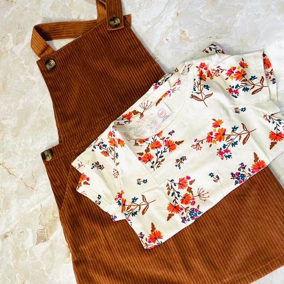 Wonder Nation Girl Overall Dress Set - Picture 1 of 6